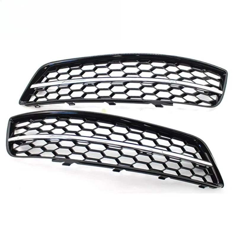 High Quality Car Accessories Front Bumper Led Fog Lamp Frame Honeycomb Mesh Grills for audi A3 8P  ABS Black Silver 2007-2012
