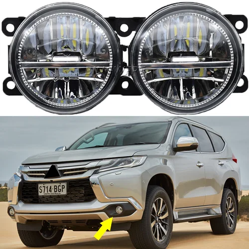 Lámpara Led antiniebla DRL para Mitsubishi, Montero, Pajero, Sport Challenger 2017 2018 2019, luces antiniebla de circulación diurna, 2 uds.