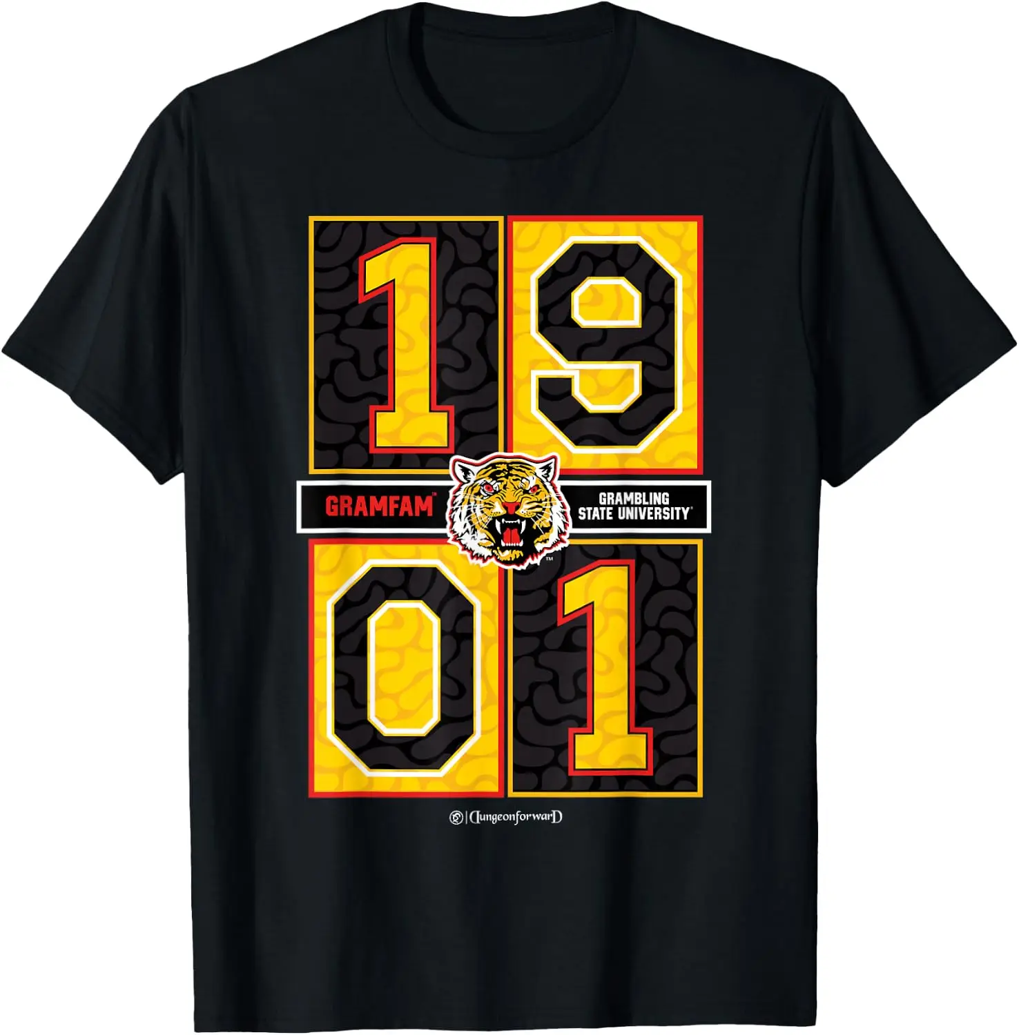 Grambling State University - GSU Tigers Concrete Date HBCU T-Shirt vintage style tee  boxy fit tee black graphic tee 100% cotton men