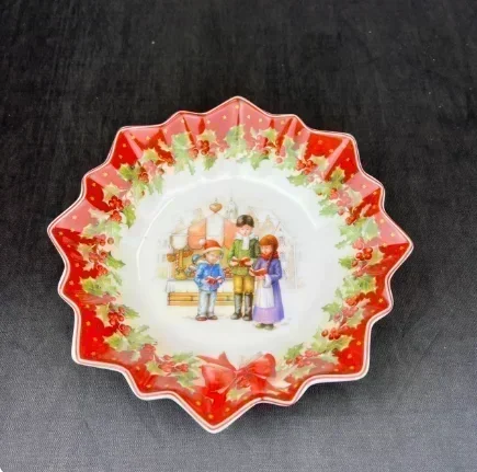 Hot selling German V treasure tableware Christmas European dinner  salad bowl soup plate   display