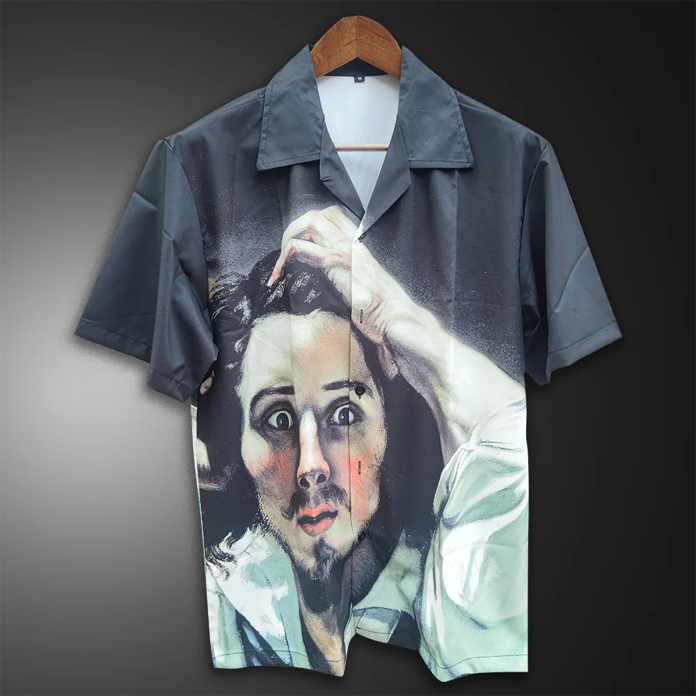 Character Print Shirts Men Flower Shirt Men Chemise Homme Party Men Clothing  2026 European Casual Shirt Streetwear Social Shirt