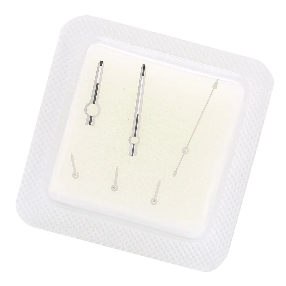 6Pcs Portable Alloy Watch Hands Set Small Size Silver Watch Minute Hands Watch Hour Hands for Watch Store