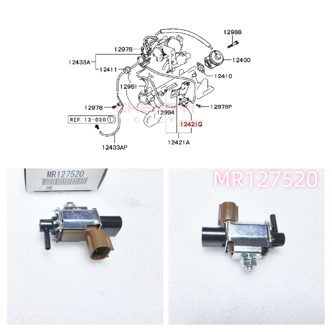 Exhaust Gas Solenoid Valve For Pajero Montero Sport K96W V23W V43W V45W V63W V73W MR127520 K5T48271