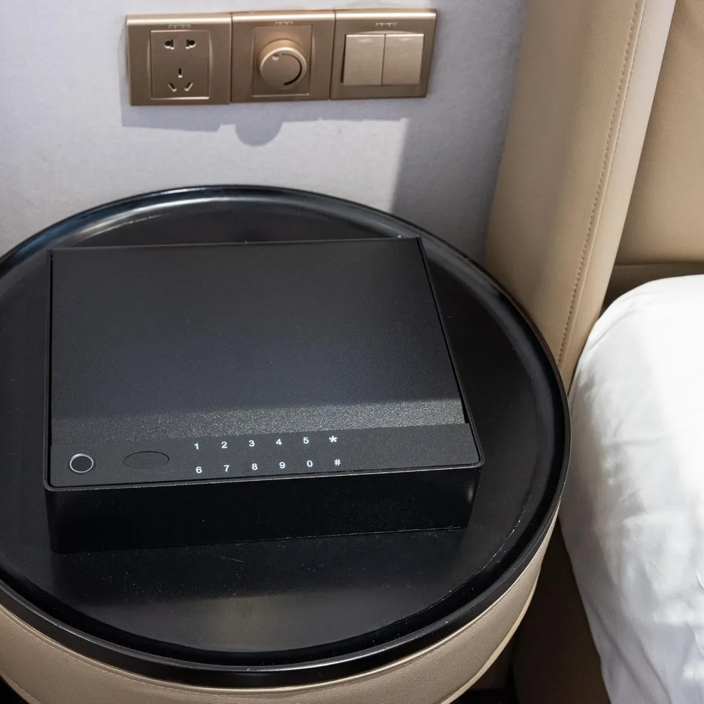 Gun Safe for Pistols, Biometric Gun Safe, 4 Ways Quick Unlock Access with Fingerprint,App,Keys and Key Pad, Gun Lock Box for Liv