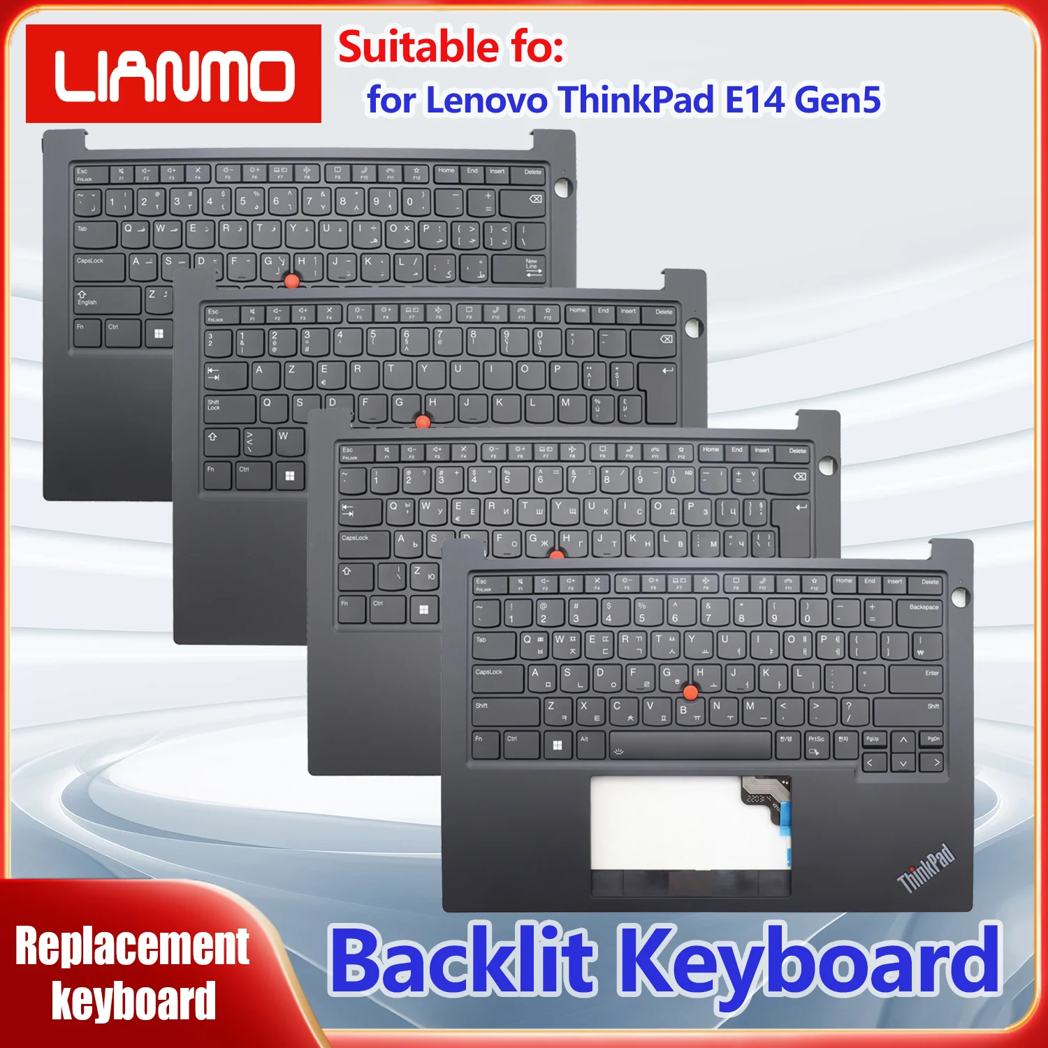 Arabic/Greece/Hebrew/Korean/Russian/Thai/US Layout for Lenovo ThinkPad E14 Gen 5 Gen 6       Backlit Keyboard