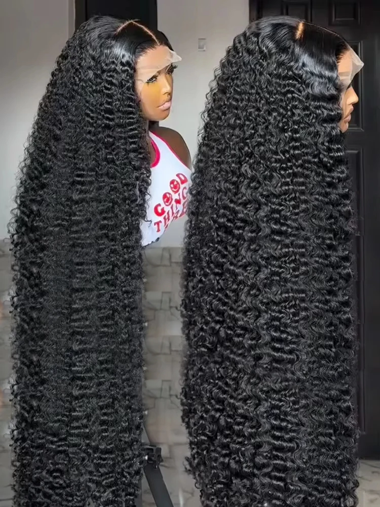 

300% High Density Curly Wigs 13x4 13x6 HD Lace Frontal Wig Human Hair Loose Deep Wave 360 Full Lace Wig Pre Plucked Sale Cheap