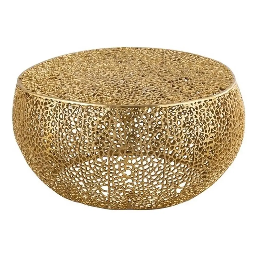 

Round Coffee Table Made with Aluminum in Gold Color