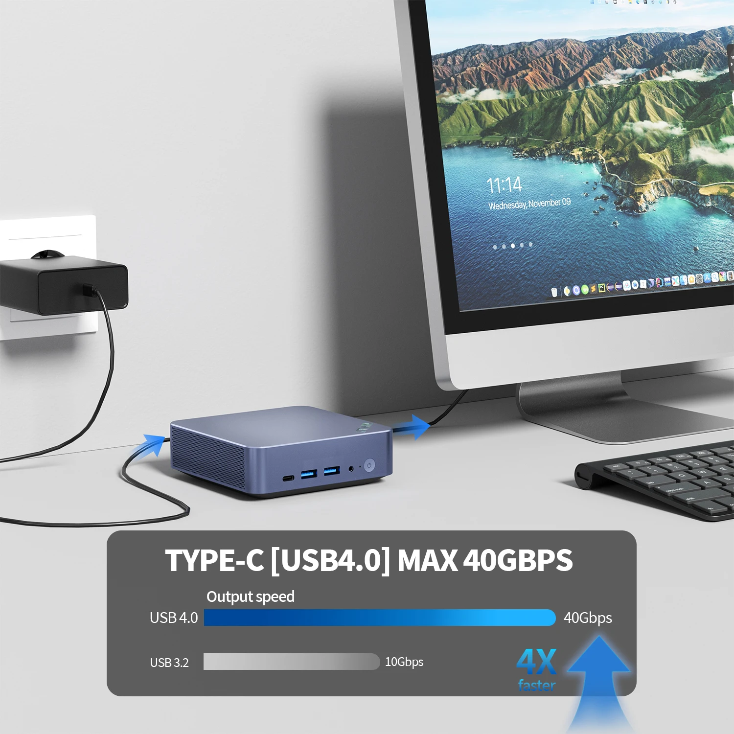 Komputer Mini PC i5-1340P WIFI6 BT5.2 Mini Gaming PC 2.5G LAN USB4.0 32GB DDR5 4800MHz PCIe4.0 SSD Mini Desktop Computer