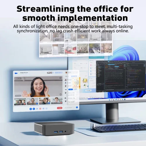 Imagen 2 del producto Mini Computadora i9 2026, PC con Windows 11 Pro, Intel Core i9-10980HK, 16GB/32GB RAM, 1TB/2TB SSD, Gráficos UHD, Mini PC de Escritorio Portátil