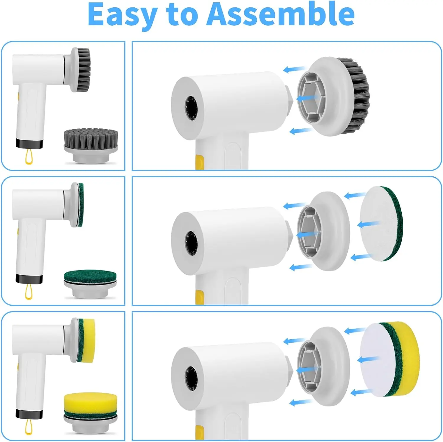 가정용 주방 설거지 브러쉬 USB 스토브 청소 브러쉬 클리너 욕실 스핀 스크러버 싱크대 전동 스크럽