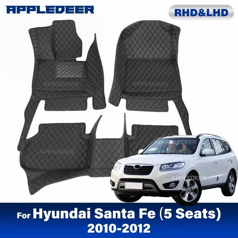 

Автомобильные коврики для Hyundai Santa Fe (FIVE SEAT) 2010 2011 2012, изготовленные на заказ автомобильные подушечки для ног, автомобильный коврик
