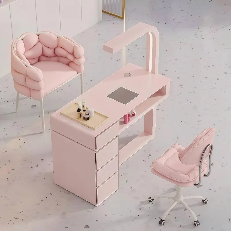 Modern Double Tables Nail Salon Furniture Nail Art Beauty Salon Supplies Desk Manicure Table