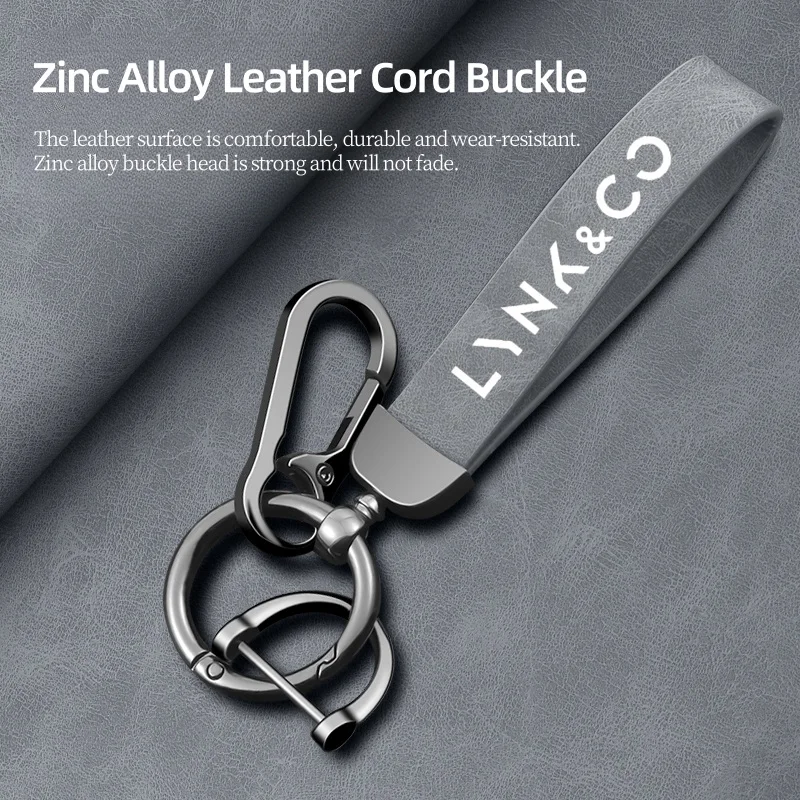 

For Lynk & co 01 05 03 09 02 04 06 07 08 Lynk&co Car Accessories Car Key Chain Key Ring Carbon Fiber Metal Keychain Keyrings