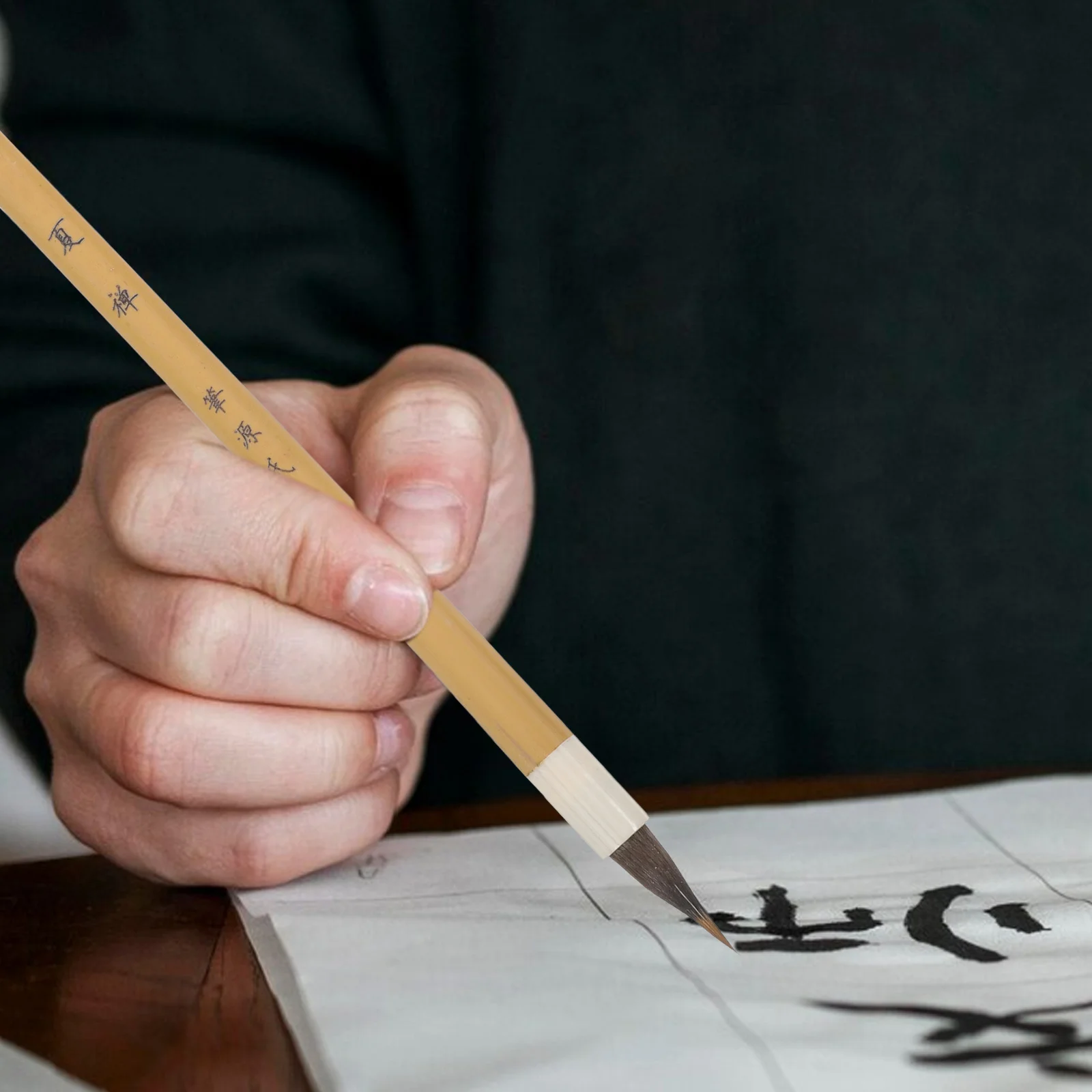 

Chicken Foot Tip Calligraphy Brush Short-Tip Fine Hair Bristle For Chinese Ink Writing Sumi Painting Scripture Copying Art