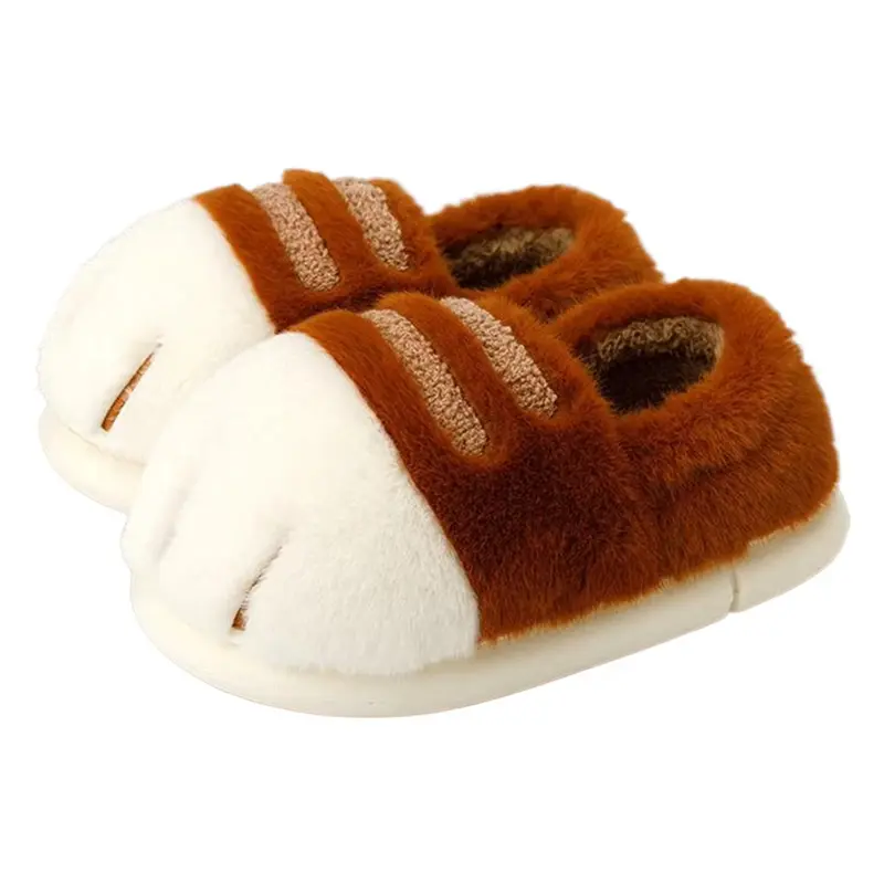 New Adorable Kitty Claw Slippers Women's Home Shoes Non Slip Furry Mules Female Fashion Warm Fluffy Slides Outdoor Cat Slippers - Image 12