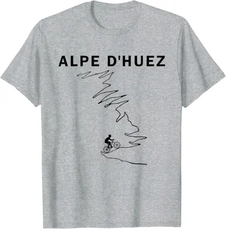 Alpe D'Huez Radsport-Geschenk – Frankreich Rennrad-T-Shirt Y2k Tour Riders Bike Lover Graphic Apparel Herrenmode Outdoor-Kleidung – Detail 6
