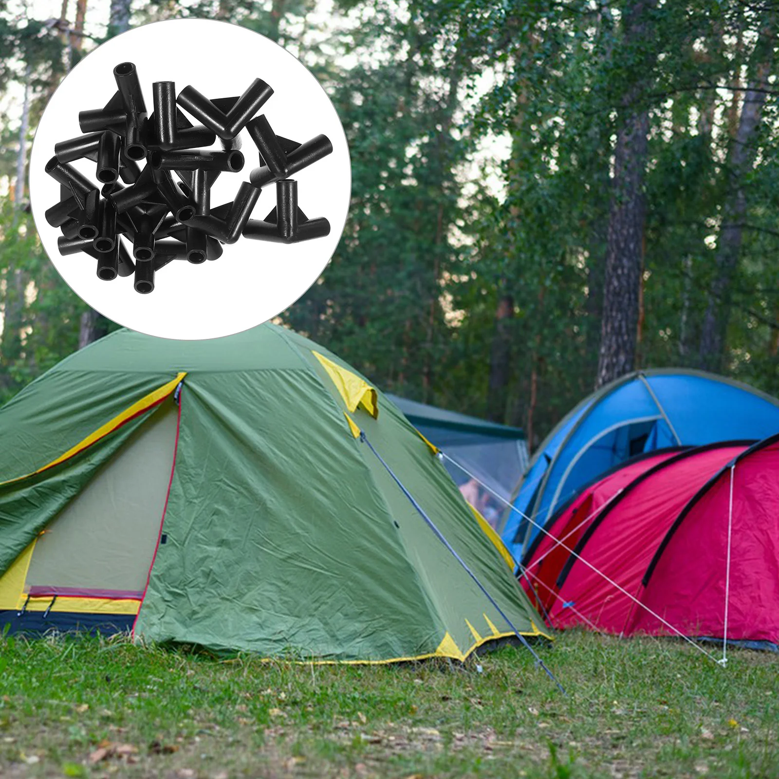 24 قطعة تركيبات خيمة المظلة موصلات بلاستيكية لقطع غيار إطار خيمة المظلة 3 طريقة موصل القطب تركيبات الدفيئة