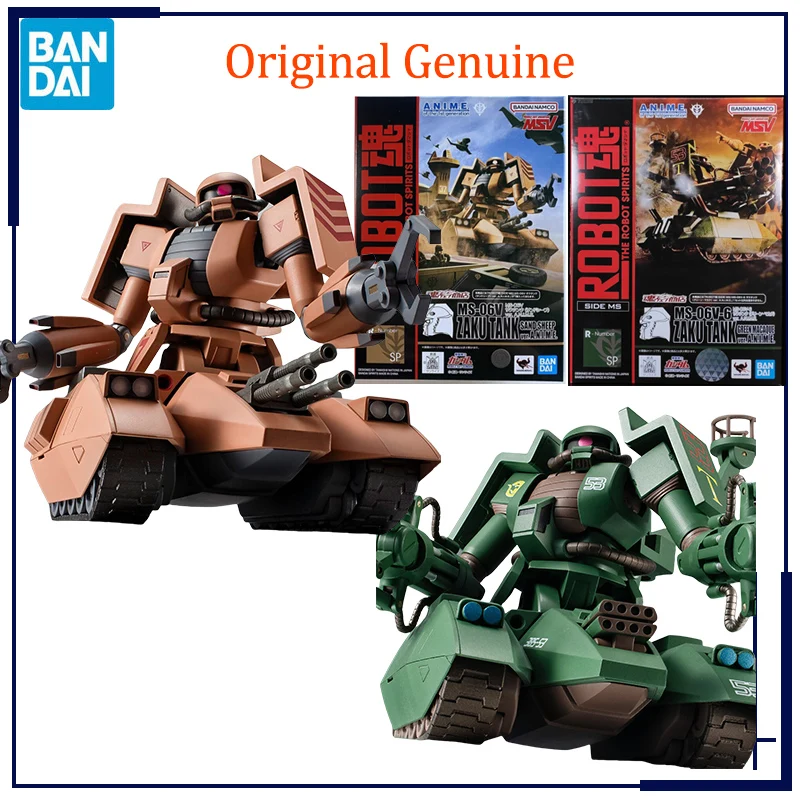 Original Genuine Bandai Anime GUNDAM THE ROBOT SPIRITS ZAKU TANK SAND SHEEP GREEN MACAQUE Ver. ANIME Model Toys Action Figure