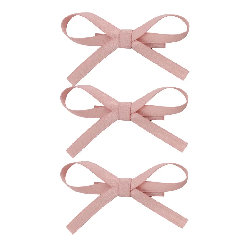 French Bow Hairpin Women Sweet Ribbon Hair Clip Solid Color Princess Headdress 2024 Trendy Hair Accessories Korea Girls Hairpins