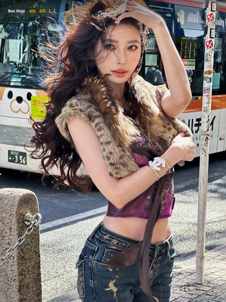 البرية Faion ليوبارد طباعة الفراء سترة Jaet المرأة الشارع Sle الساخن فتاة تنوعا أعلى العصرية ort ملابس خارجية البوليستر