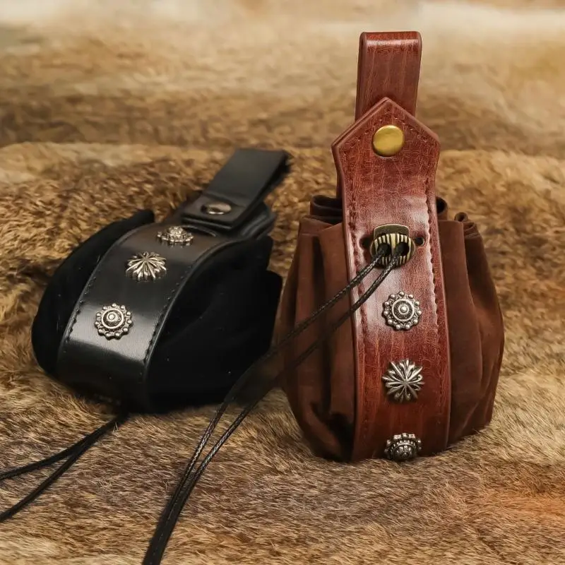 G6DE Vintage Portable Belt Medieval Bag Сумка для косплей Dices Сумка