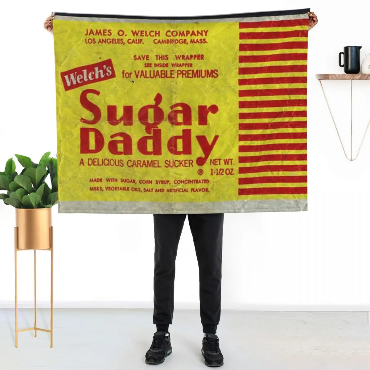 Sugar Daddy Wrapper Throw Blanket Soft Beach Kid'S Stuffeds Luxury Throw Decorative Throw Blankets
