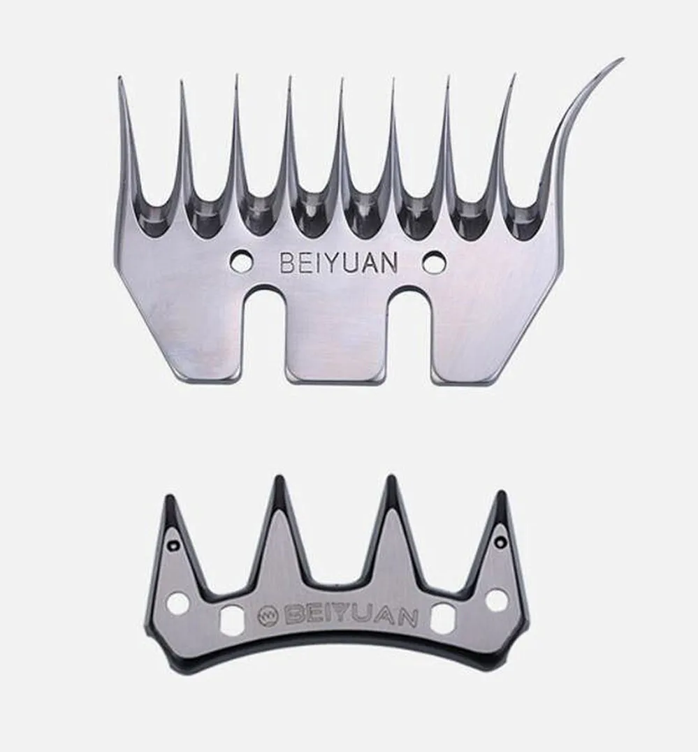 

1Set (2PCS）9T BEIYUAN Curly Curved Sheep Curling Cutter Blade Clipper Shearing Goat Alpaca Part