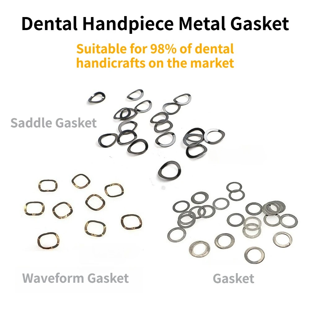 50PCS Dental Dentistry High Speed Handpiece Accessories Metal Gasket Wave Saddle Flat Pad Dental Dentistry Tool Accessoriess