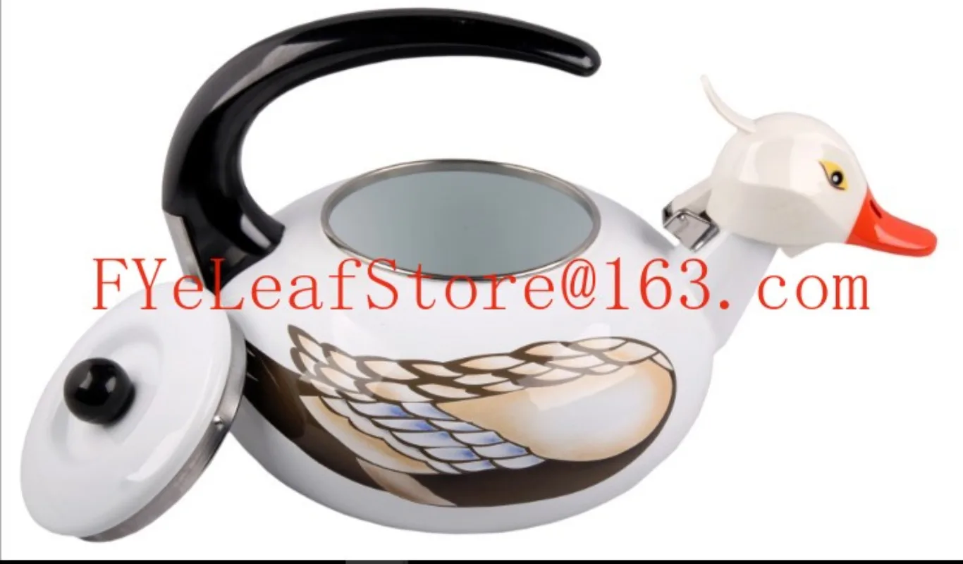 New enamel color chirping enamel non ceramic cute animal boiling kettle for women\'s ducks