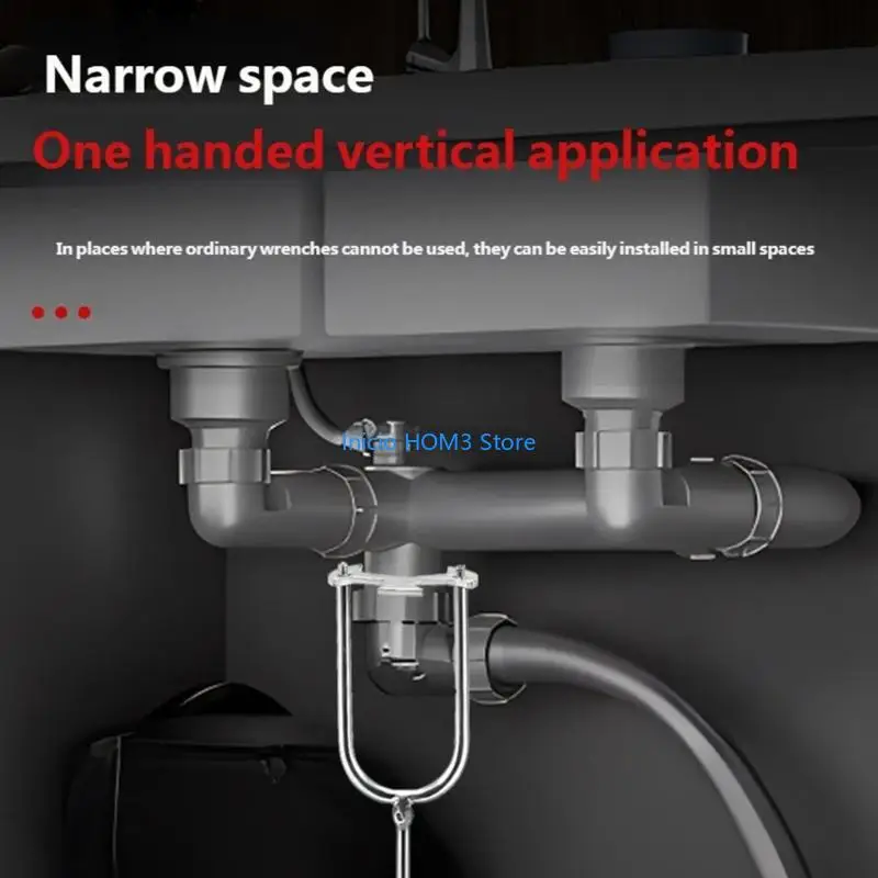 A5YD Faucet Installer Tool Comfort Handle Sink Wrench For Tight Space And Various Pipe Size Multiuse Faucet Hose Instaaltion