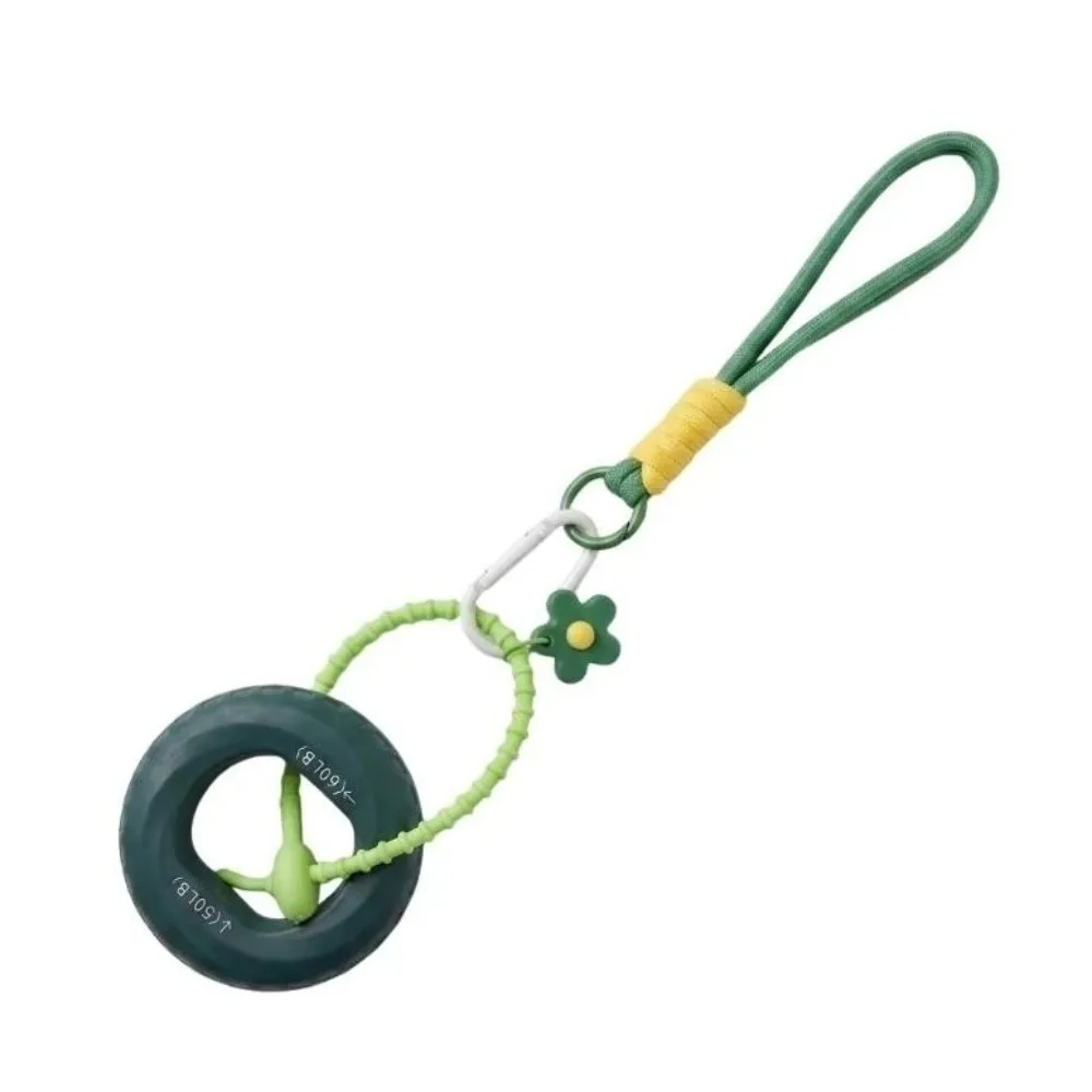 Silicone Finger Grip Keyring Mini Fitness Lanyard Grip Strengthener Keychain Portable Buckle Hand Exerciser Keychain Commute