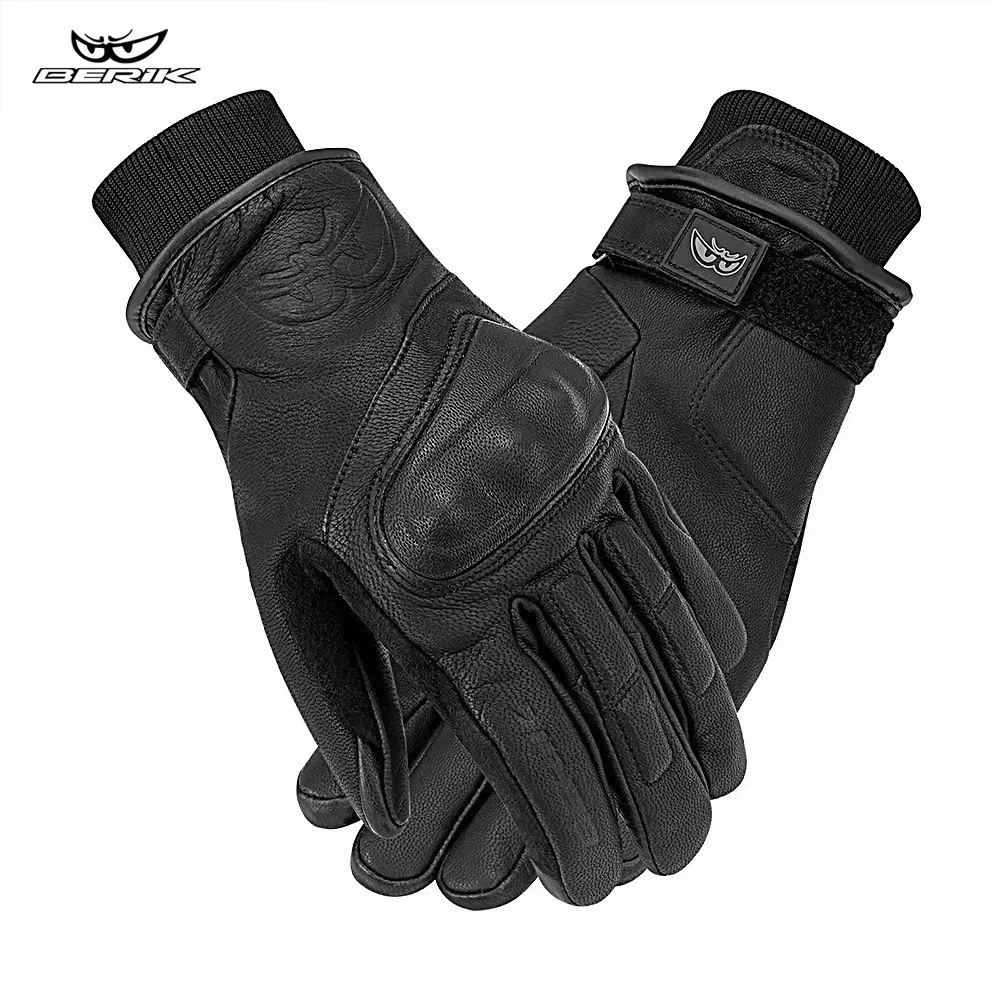 BERIK Winter Motorcycle Gloves for Men and Women Riding Warm and Cold Touch Screen Gloves Waterproof Gear Four Seasons