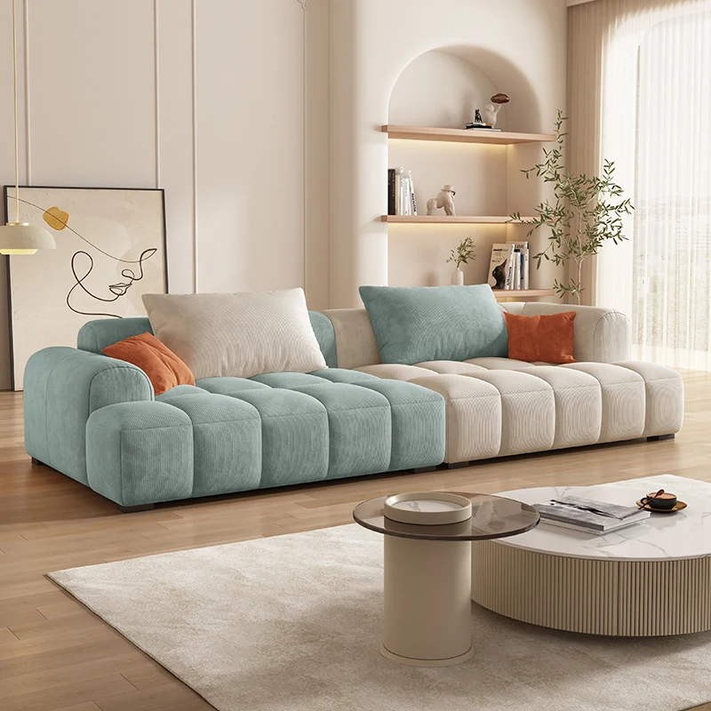 

Designer Blue Living Room Sofas Aesthetic Beige Apartments Living Room Sofas Lounges Modern Divano Soggiorno Furniture Home