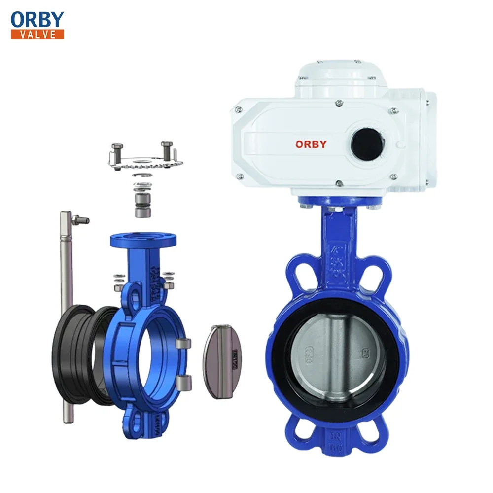 Automatic Corrosion-resistant Fluorine Lined Customization Carbon Steel Electric Modulating Actuator Butterfly Valve Sale