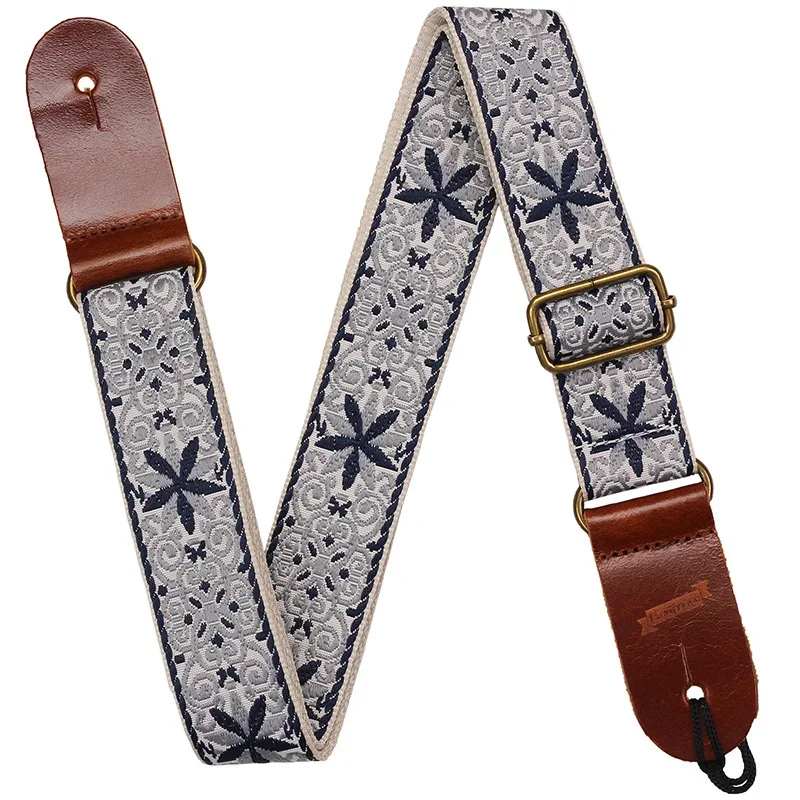 Embroidery Ukulele Shoulder Strap, Ethnic Style Ukulele Shoulder Strap, Jacquard Piano Strap