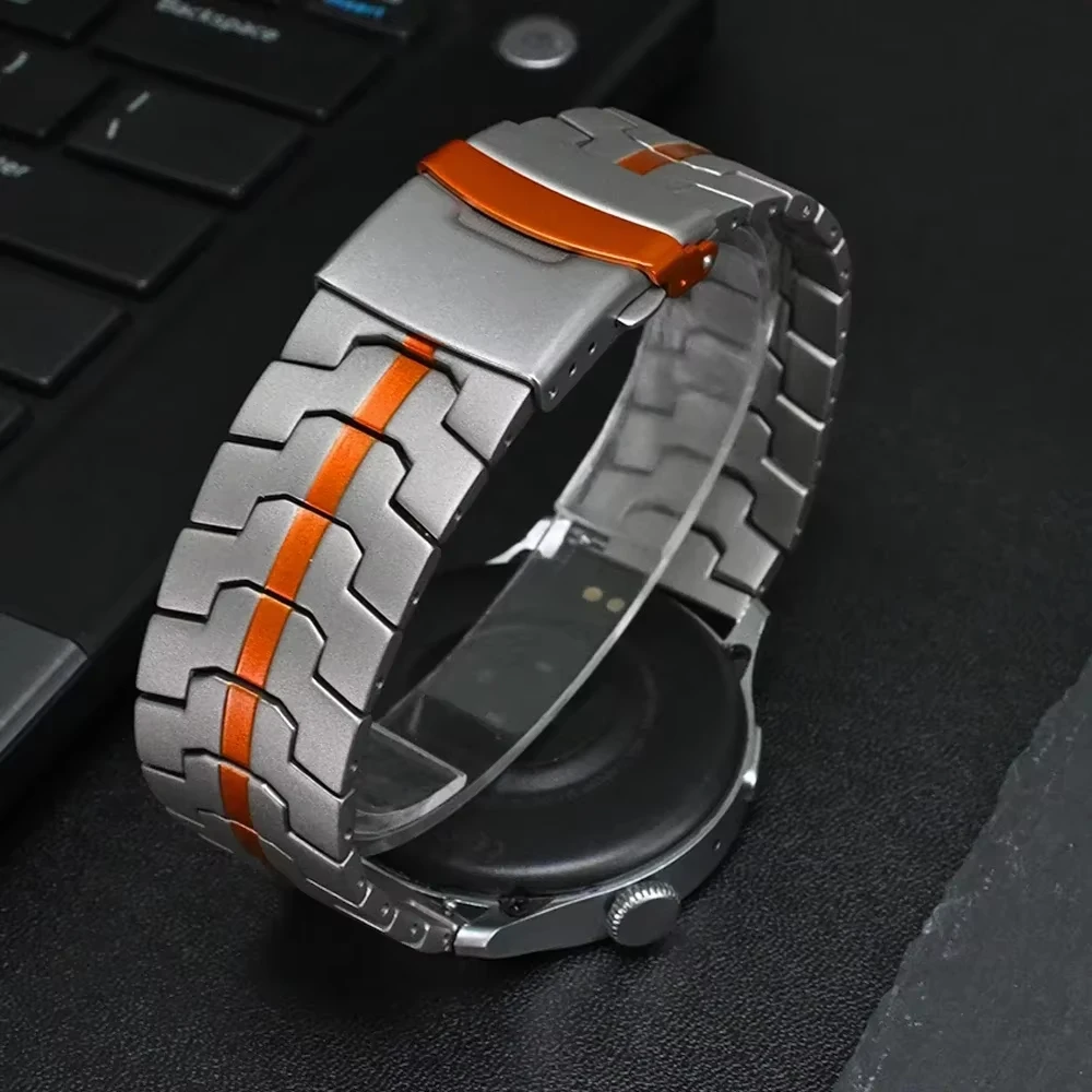 22mm Stainless Steel Strap For Huawei Watch GT 5 Pro 46mm Bracelet For Huawei Watch 3/4 Pro GT5 GT4 GT3 Honor GS Pro/GS 3 Band