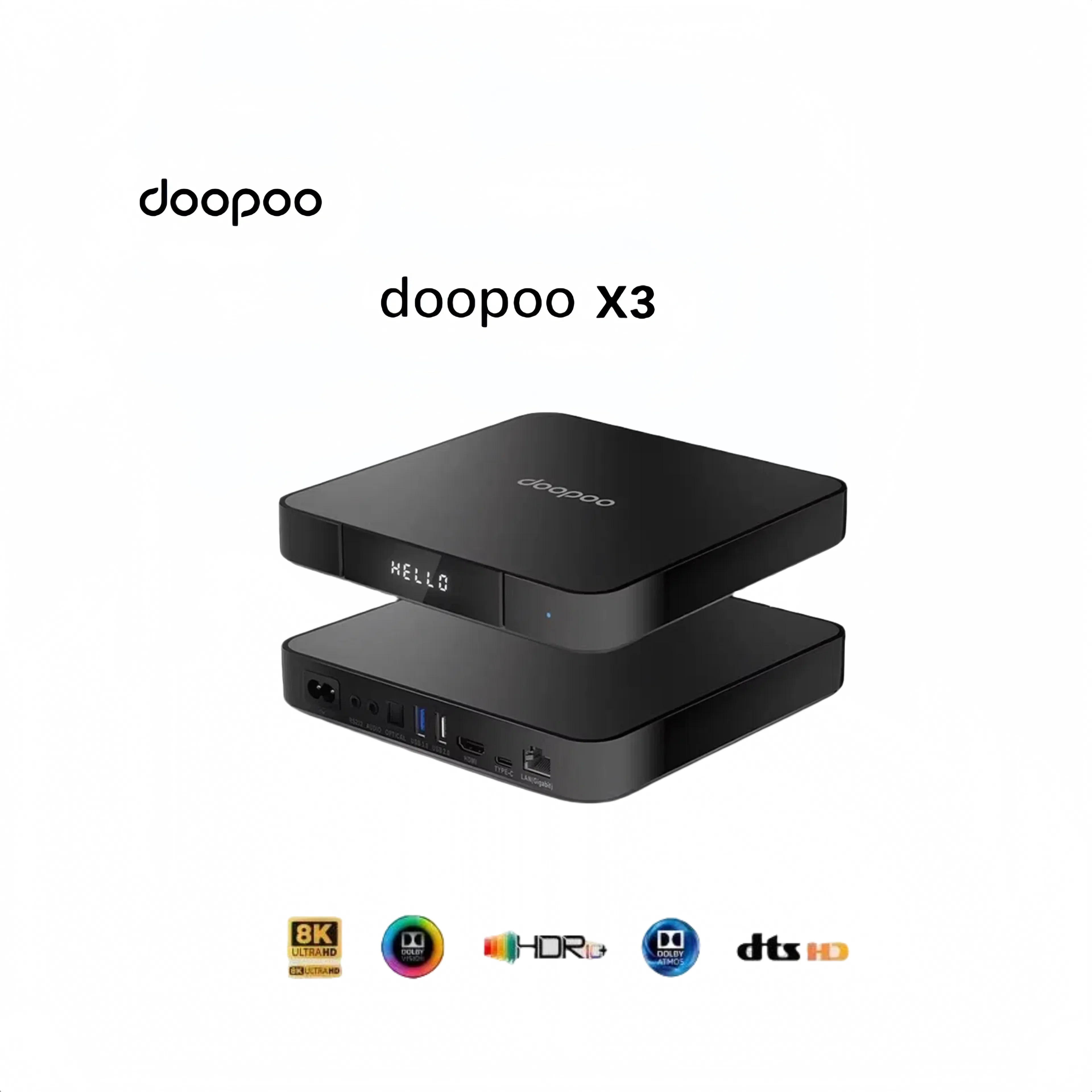 Doopoo X3 8K Ultra HD Network Hard Disk Player Blu-ray Dolby DTS Certified Panorama Sound