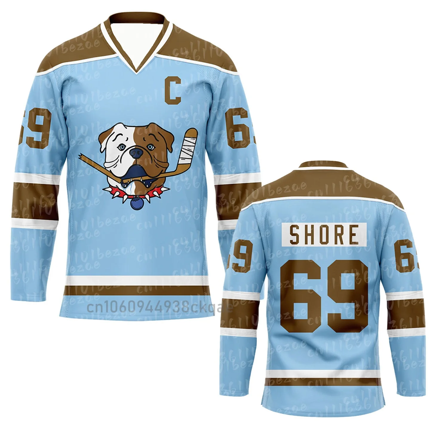 Shoresy Shore 69 Sudbury Blueberry Bulldogs Jersey T-Shirt Letterkenny Merch Hockey Top Funny Gift V-Neck FamilyMatching Fashion