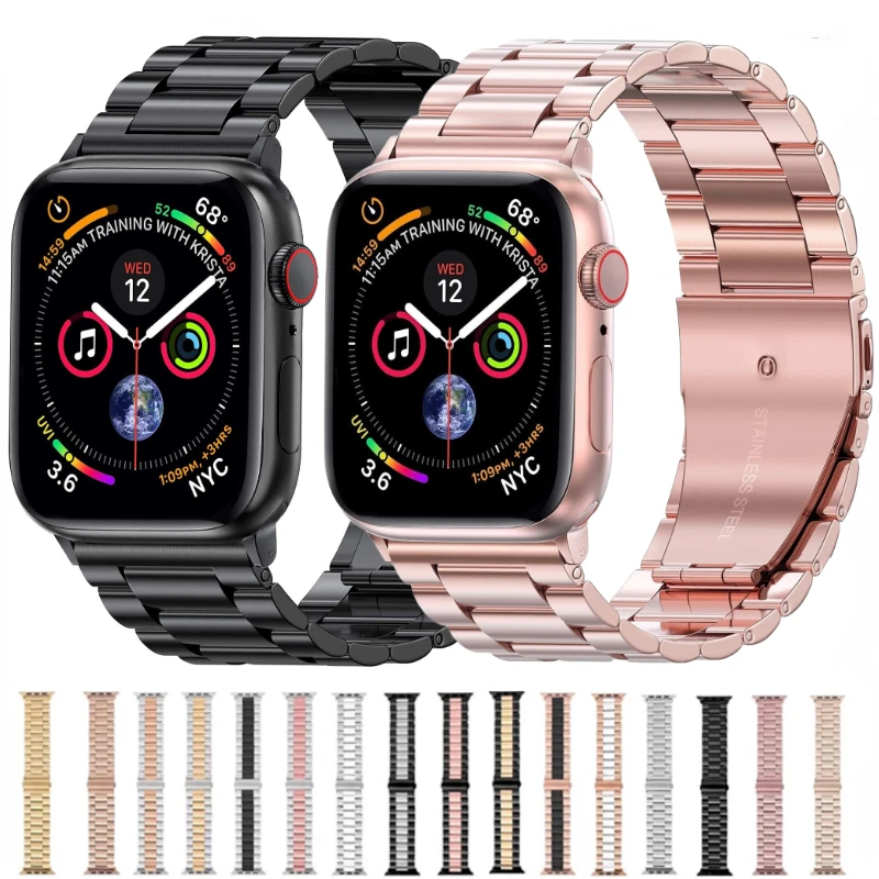 

Metal Stainless Steel Strap for Apple Watch Ultra 49mm Bracelet Wristband for 10 9 8 7 6 5 4 3 SE 46mm 45mm 44mm 42mm 40mm 41mm