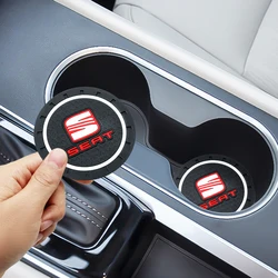 Car Coaster Water Cup Bottle Holder Anti-slip Pad Mat For Seat Arona Ateca Tarraco Ibiza Alhambra Leon Toledo FR Auto Accessorie