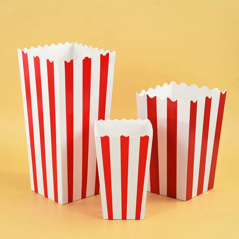 20/50 stücke Popcorn Box Eimer Pommes Frites Tasse Film Nacht Kinder Geburtstag Party Favors Snack Container Tasche Hochzeit Weihnachten liefert – Detail 6