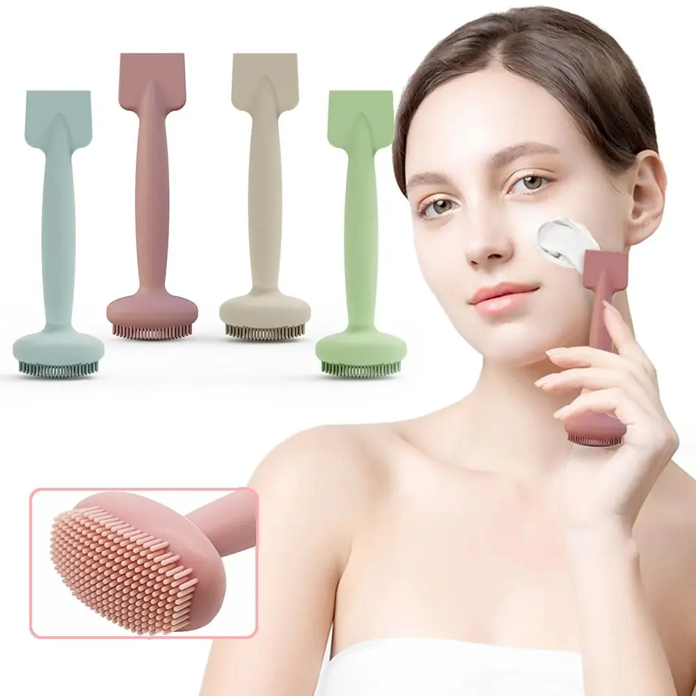 Soft Silicone Face Mask Brush Exfoliator Skin Care Facial Cleaning Brush Mask Mud Mixing Tool Mask Applicator