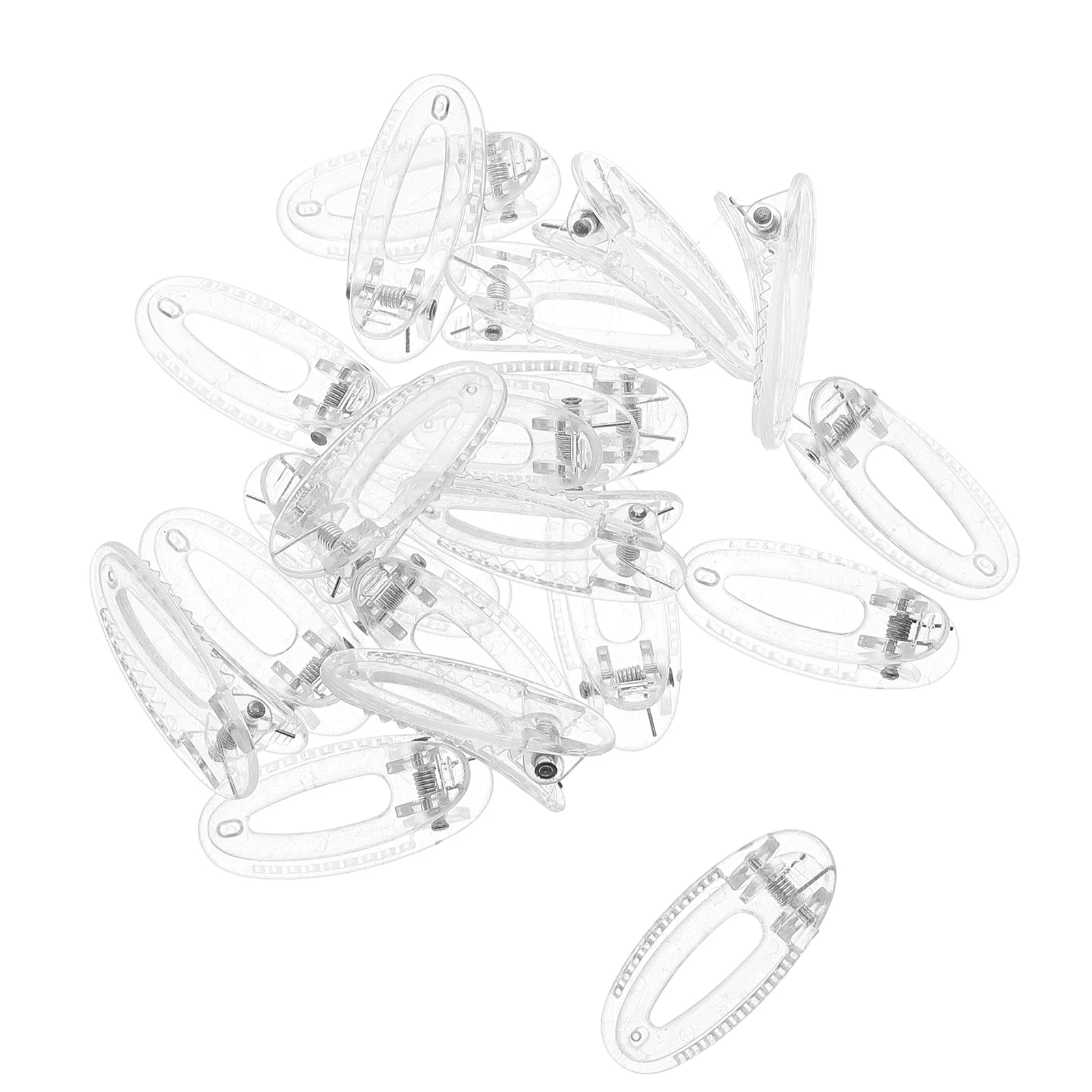 

20Pcs 4cm Childrens Hair Clips Cute Oval Duckbill No Slip Transparent Barrettes for Girls Toddlers Kids Oval Hair Clip
