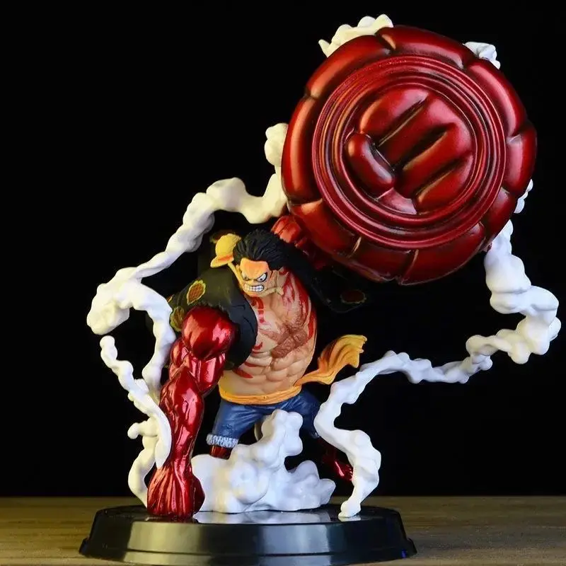 

21cm Anime One Piece Luffy Gear 4 Figurine Action Figure Fist Road Flying Large Navigation King Model Doll Ornament