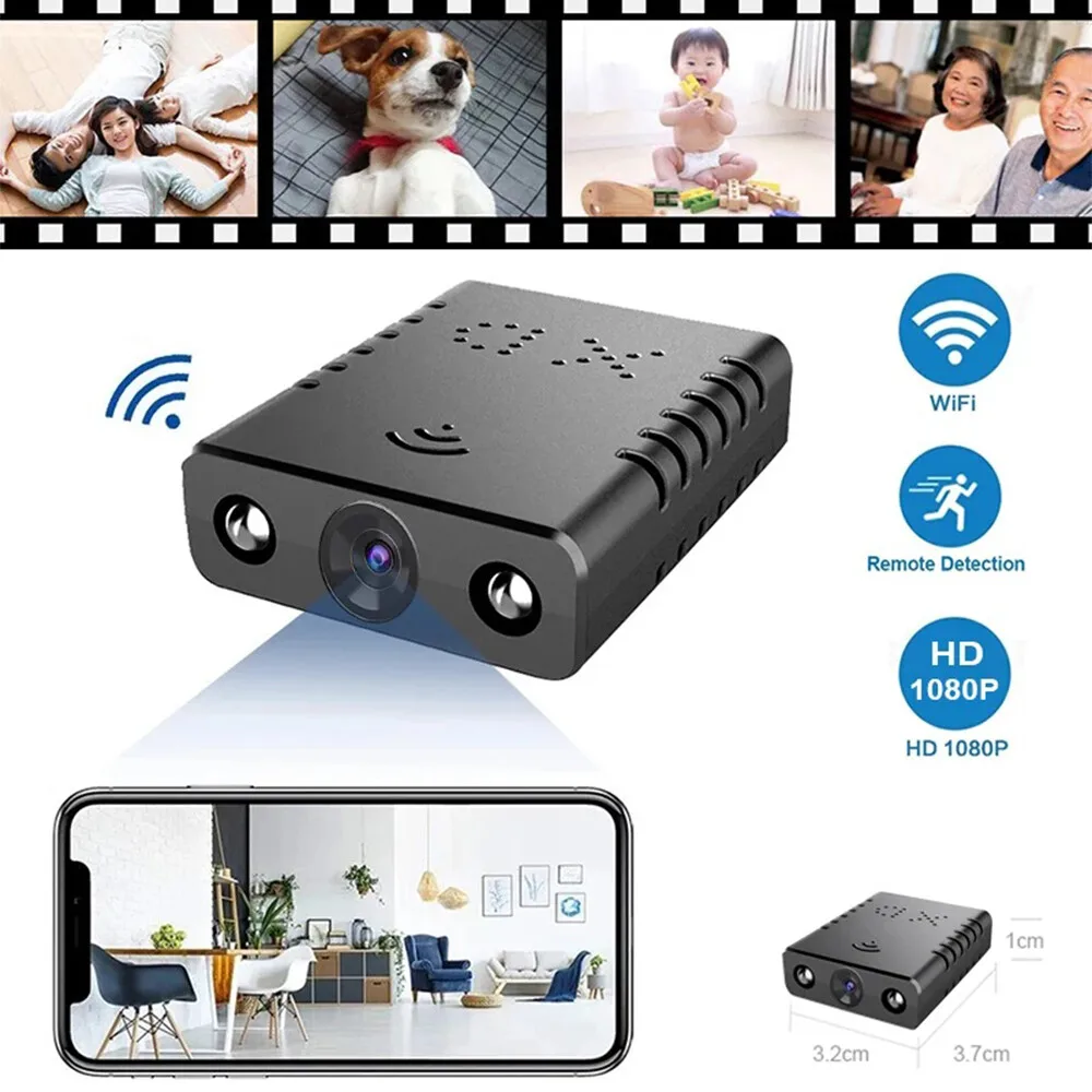 Smart Mini WiFi Camera Wireless 1080P HD Night Cam Home Security Camera US