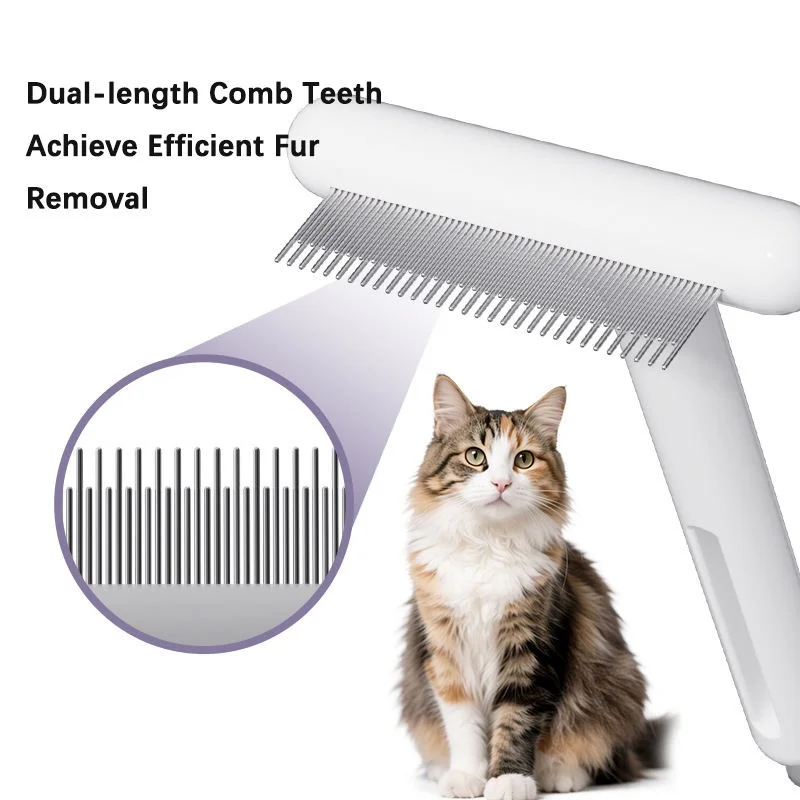 3-in-1 Pet Grooming Comb for Cats And Dogs - Deshedding Brush Detangling Rake for Hair Thinning And Loose Fur Removal
