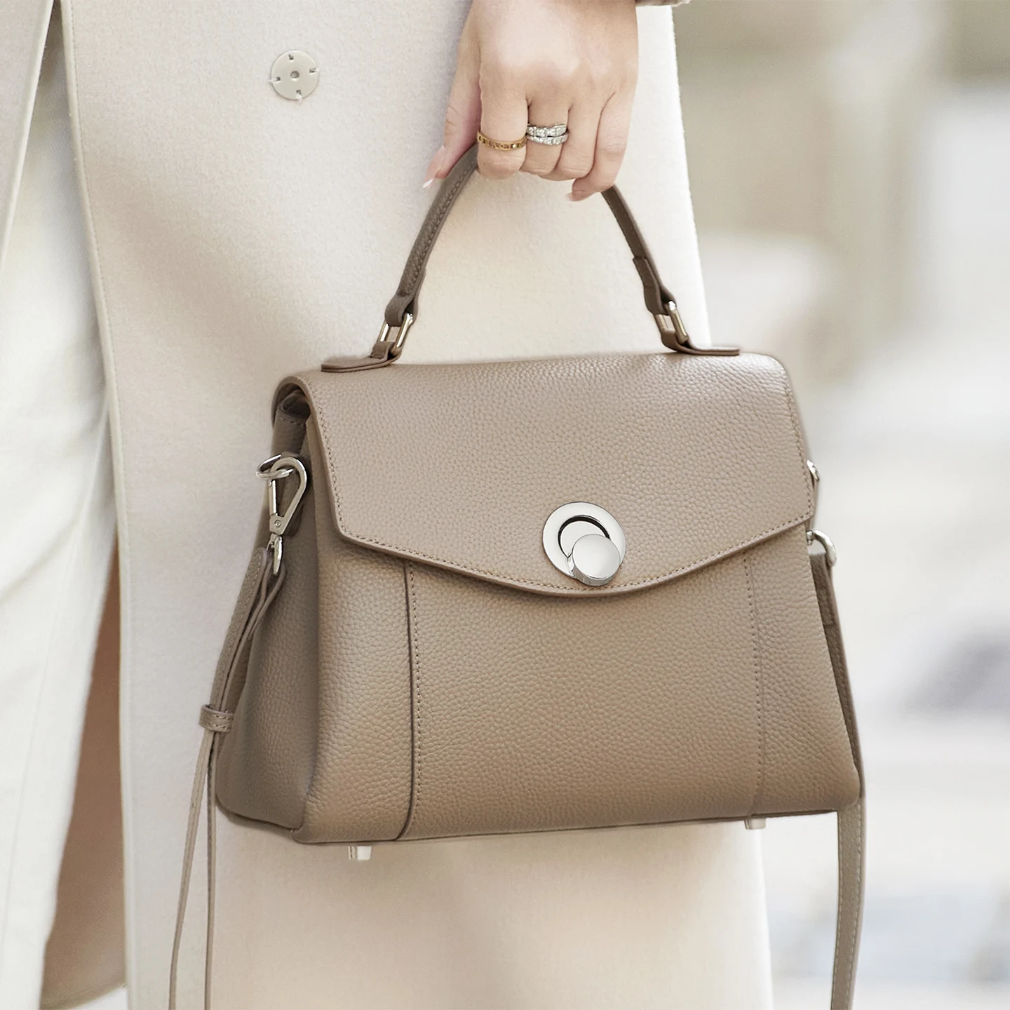 2026 New Genuine Leather Shopper Shoulder Bag Commuter Large Women Handbag Simple High Quality Women Tote Underarm Bags#AL705