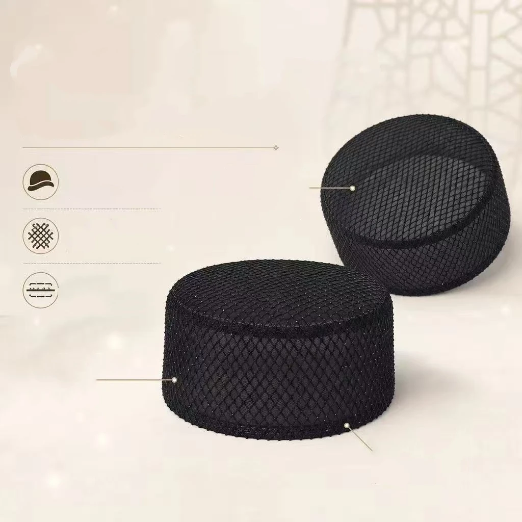 Muslim Caps For Men Clothing Prayer Hat Islamic Embroidery Kufi Tax Products Kippa Turkish Modern Polyester Mesh Summer 03701