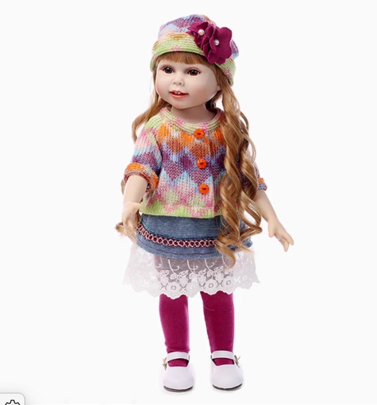 18 inch Reborn American Doll Girl Silicone Dolls Reborn Baby Toys for Children Dolls Baby Reborn Dolls for Children