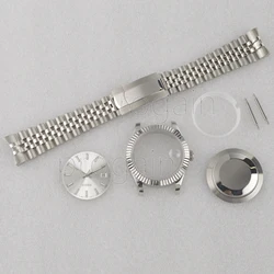 Watch Case for Datejust Parts 41mm NH35 Case Strap Stainless Steel Jubilee Band Watch Dial Sapphire Glass fit NH35 Movement